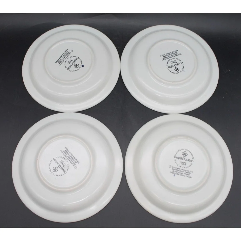 Vintage Royal Doulton Lambeth Tangier LS1005 Set of 4 Cups & Saucers England